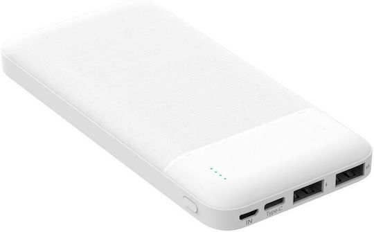 Platinet PL0407 Power Bank 10000mAh με 2 Θύρες USB-A Λευκό