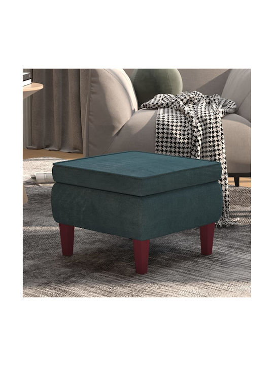 Stool Footstool Upholstered with Velvet Blue 55...