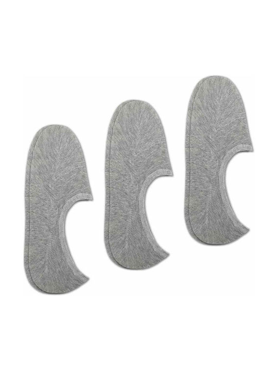 Q&Y Μονόχρωμες Κάλτσες Γκρι 3Pack