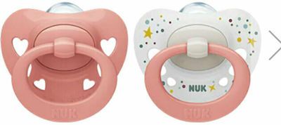 Nuk Orthodontische Schnuller Silikon Family Love Signature Pink für 18-36 Monate 2Stück