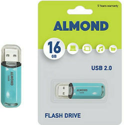 Almond Prime 16GB USB 2.0 Stick Blue