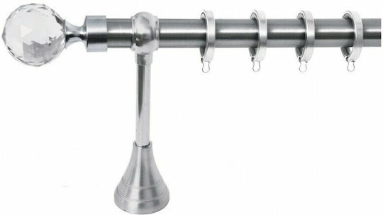 Import Hellas Metallisch Vorhangstange Einfach Φ25mm 140cm Nickel Matte