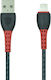 Inkax CK-75 Braided USB to Lightning Cable Κόκκινο 1m