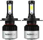 Nighteye Lamps Car H4 LED 6500K Cold White 72W 2pcs