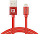 Swissten Braided USB to Lightning Cable Κόκκινο...