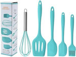 Silicone Cooking Utensil Set Light Blue 5pcs