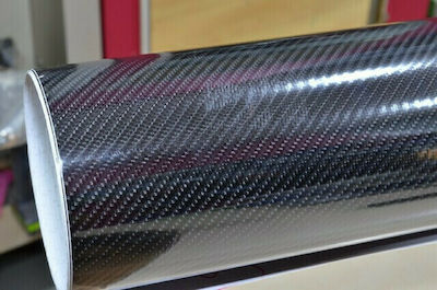 Αυτοκόλλητη Μεμβράνη Αυτοκινήτου Carbon McCarbon 583 Bubble Free 152 x 20cm σε Μαύρο Χρώμα