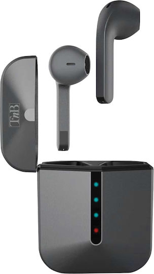 T'nB Zip In-ear Bluetooth Handsfree Ακουστικά με Θήκη Φόρτισης Μαύρα