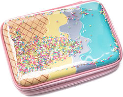 Yolo Ice Cream Sparkles Pencil Case with 2 Compartments Multicolored