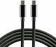 everActive CBB-1PD3 Braided USB 2.0 Cable USB-C male - USB-C 60W Μαύρο 1m
