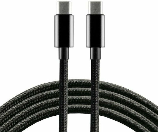 everActive CBB-1PD3 Braided USB 2.0 Cable USB-C male - USB-C 60W Μαύρο 1m