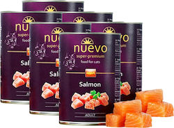 Nuevo Adult Wet Food for Adult Cat in Can with Salmon 400gr