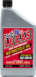 Lucas Oil High Performance Synthetisch Motorradöl für Viertaktmotoren 20W-50 946ml