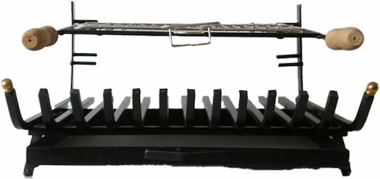 Metallovailas Metallic Fireplace Grate Skewed with Ashtray 60x50cm