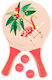 Legami Milano Flamingo Set Kinderstrandrackets 2Stk mit 3 Bällen