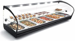 Sayl Barcelona Shark 2P Beheizte Ausstellungsvitrine Ben Mari mit 6 Plätzen für Gastronomen und Leistung 1000W B119 x T39.5 x H34 cm