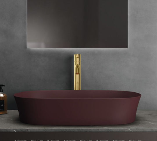 Ideal Standard Ipalyss Επικαθήμενος Νιπτήρας Πορσελάνης 60x38x12cm Pomegranate