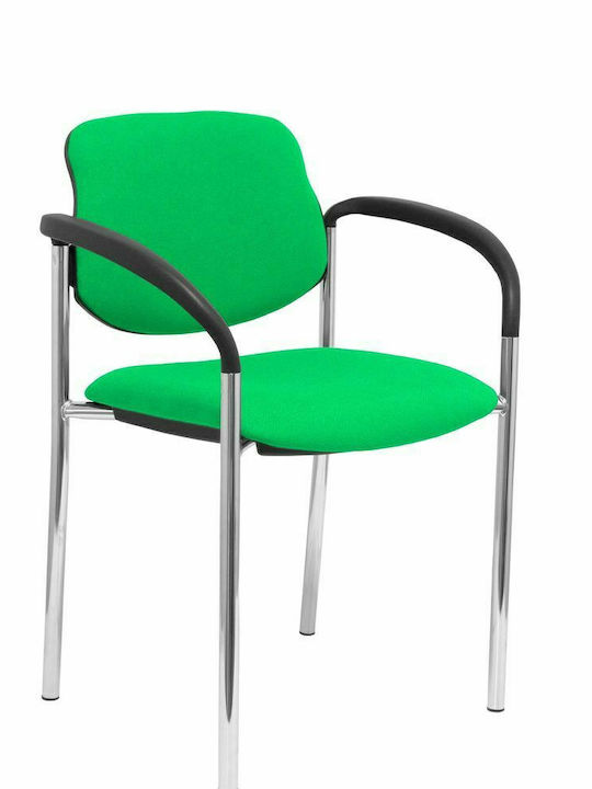 Visitor Chair with Arms Πράσινη 50x52x82cm