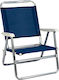 Καρέκλα Παραλίας με Σκελετό Αλουμινίου σε Μπλε Χρώμα 65x56x92εκ.