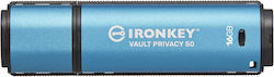 Kingston IronKey Vault Privacy 50 16GB USB 3.2 Stick Μπλε