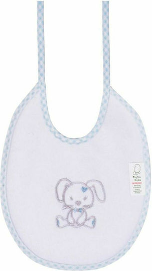Figlio Bino Bunny Bib Fabric with Lace Band White
