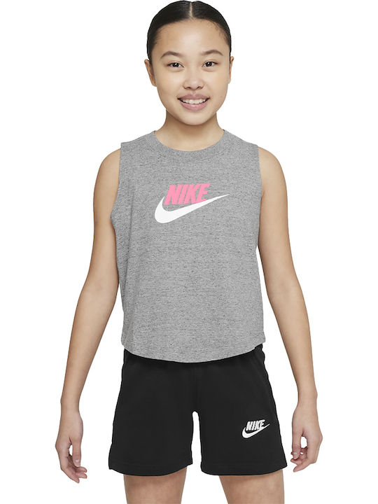 Nike Παιδική Μπλούζα Αμάνικη Γκρι Sportswear