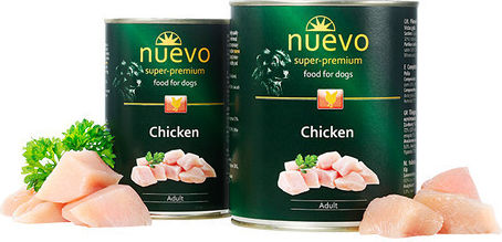 Nuevo Super Premium Wet Food Dogs in Cans with Chicken 6x800gr