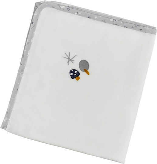 O Kosmos tou Morou Foxy Pânză de Înfășat din Bumbac Alb 90x90εκ.
