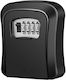 Wall-mounted Combination Key Holder Metallic with Combination Dial 12.8x5x10cm