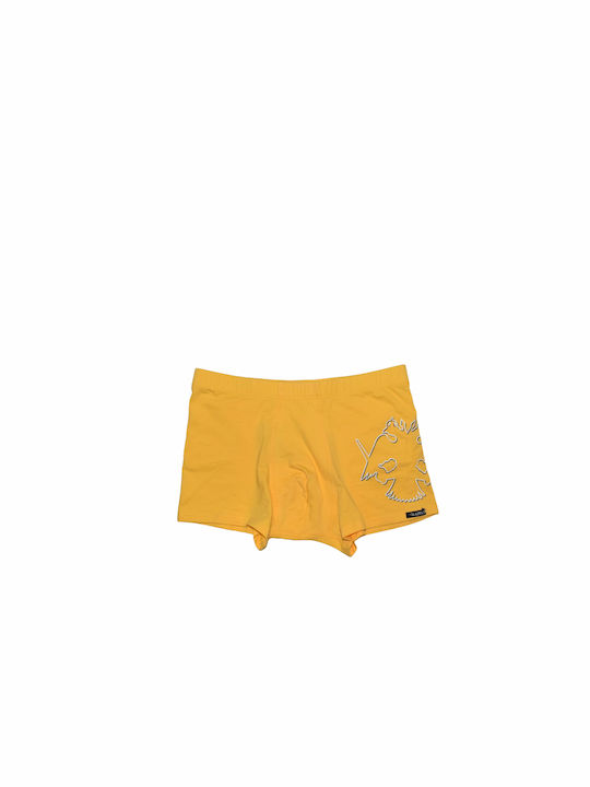 Herren Boxershorts Gelb mit Mustern 1Packung