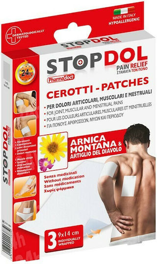 Pharmadoct StopDol Pain Relief with Arnica Harpagophytum & Willow Heat Patches 3pcs