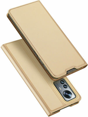 Dux Ducis Skin Pro Book Δερματίνης Χρυσό (Xiaomi 12 Pro)