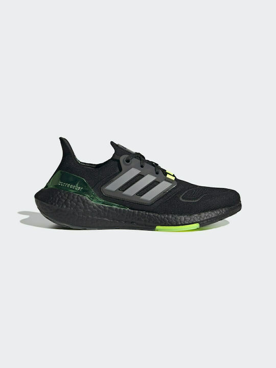 Adidas Ultraboost 22 Ανδρικά Αθλητικά Παπούτσια Running Core Black / Iron Metallic / Beam Green