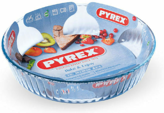 Pyrex Glass Round Heat-Resistant Cookware 26x26cm