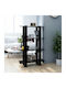 Bibliotecă Negru 80x30x123.5cm