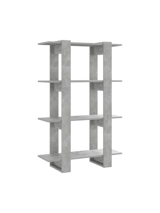 Bookcase Grey 80x30x123.5cm