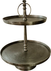 InTheBox Βάση Παρουσίασης Μπουφέ Inox 39cm (2 Επίπεδα)