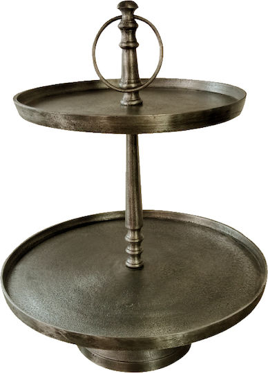 InTheBox Βάση Παρουσίασης Μπουφέ Inox 39cm (2 Επίπεδα)