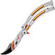 Joker Counter Strike Go Butterfly Knife with Blade made of Stainless Steel in Sheath