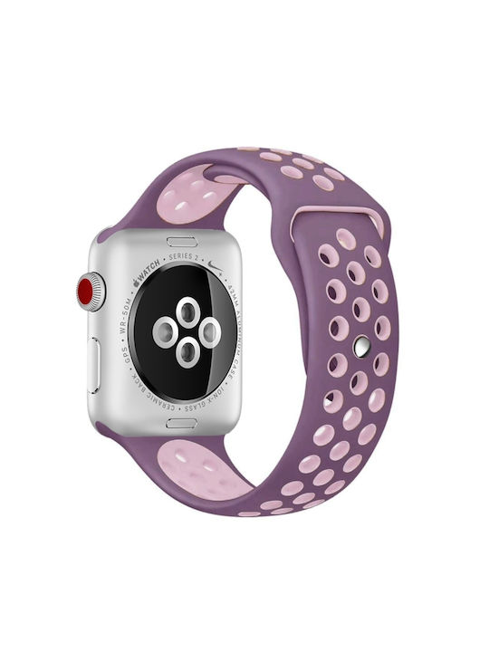 Каишка Силикон с Pin Purple Powder (Apple Watch 44/45/46mm/Ultra 49mm) WA1231F