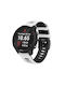 Strap Silicone White / Black (Galaxy Watch 3 41mmForerunner 55/245/645 / Vivoactive 3/5/HR / Venu Sq 2Amazfit Bip)
