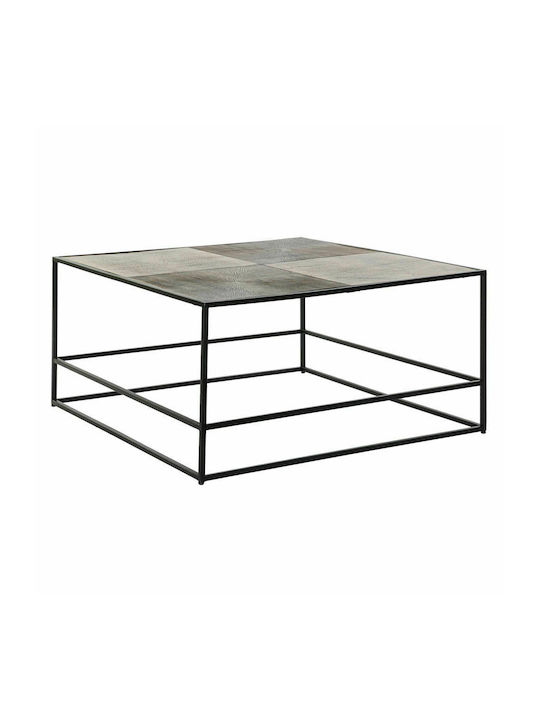 Square Aluminium Coffee Table Gold L80xW80xH41cm