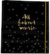 Die Spiegelburg Clipboard with 2 Rings Black All About Music 1pcs