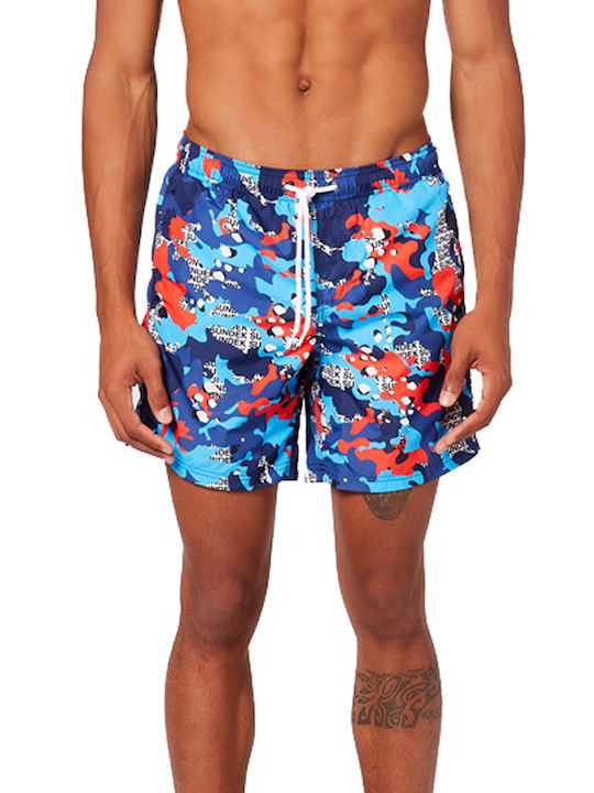 Sundek Men's Swimwear Printed Shorts Blue
