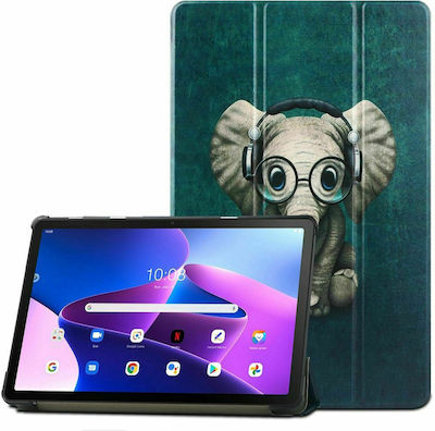 Tech-Protect Smartcase Флип капак Изкуствена кожа Happy Elephant Lenovo Tab M10 Plus 10.6 3rd Gen