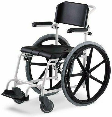 Meyra McWet Αναπηρικό Αμαξίδιο Μπάνιου Mobile Shower Chair & Commode 43cm Μαύρο