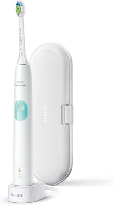 Philips Sonicare ProtectiveClean 4300 Ηλεκτρική Οδοντόβουρτσα με Χρονομετρητή, Αισθητήρα Πίεσης και Θήκη Ταξιδίου White Mint