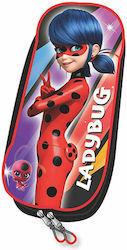 Gim Fabric Pencil Case Miraculous Lady Bug Girl with 1 Compartment Multicolour