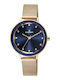 Radiant Women's Watch 34mm Battery with Pink Gold Stainless Steel Bracelet