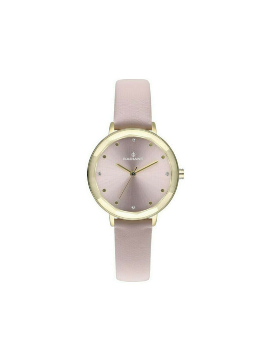 Radiant Watch with Pink Leather Strap